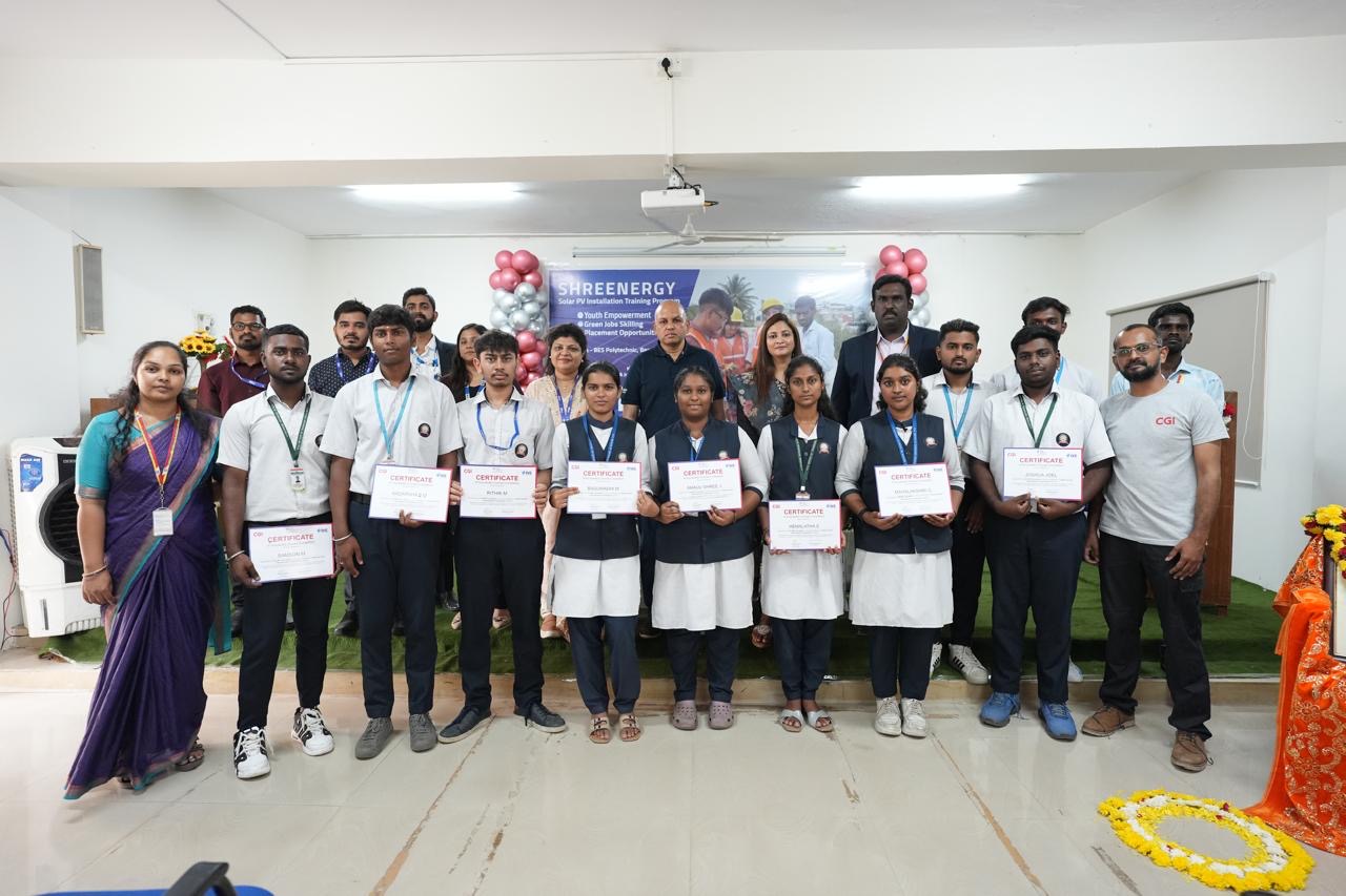 The WE Foundation, CGI, and BES Polytechnic mark a bright milestone with solar training graduation in Bengaluru